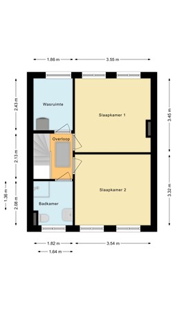 Plattegrond - Oude Singel 36, 3421 EE Oudewater - Eerste verdieping.jpg